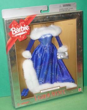 Mattel - Barbie - Fashion Avenue - Holiday - Blue Snowflakes - наряд
